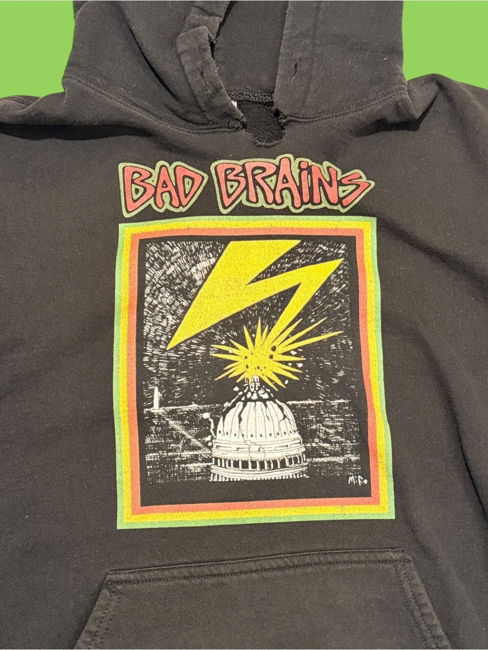 2010s Bad Brains Hoodie Worn In Faded Size Medium